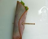 水菜と梅のさっぱりハムロール作り方5写真
