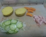 簡単皮むきちょっぴりポテサラ作り方1写真