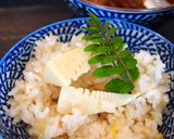 物集女の筍の穂先を使用した贅沢炊込みご飯作り方5写真