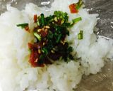 パクチーの梅おかかおにぎり❤️作り方2写真