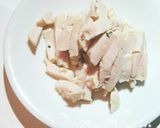 水菜&みょうが&鶏ハムの青じそサラダ♪作り方3写真
