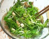 水菜&みょうが&鶏ハムの青じそサラダ♪作り方5写真