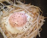 節約♡目玉焼き♡もやしで巣ごもり♡朝食♡作り方4写真