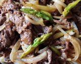 牛肉とアスパラのピリ辛中華風炒め作り方4写真