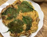 しめじと青シソのお好み焼き作り方8写真