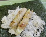 絶品♪深谷ねぎのみそ漬け肉巻きおにぎらず作り方7写真