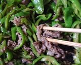 万願寺唐辛子と牛肉のオイスターソース炒め作り方4写真