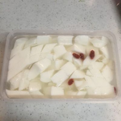 もちもち杏仁豆腐〜梅の花風〜嶺岡豆腐 by fukufuku 【クックパッド