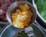 どっさりレタスハムチャーハン♪作り方1写真