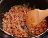 肉味噌十穀ご飯の和風だしスープがけ作り方5写真