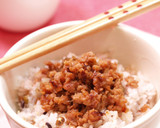 肉味噌十穀ご飯の和風だしスープがけ作り方7写真