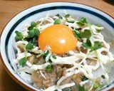 余った餃子の具で！オイマヨ♡スタミナ丼作り方7写真