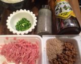 ＊そぼろ納豆炒飯＊作り方1写真