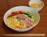 キャンプのごはん　冷やし中華＆フルーツ作り方3写真