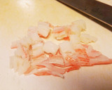お弁当の一品✩ゆで卵のカニカママヨ詰め作り方1写真