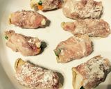 豚コマ肉で☆簡単肉巻き❤️オイソ味作り方4写真