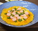 魚肉ソーセージのオープンオムレツカレー味作り方13写真
