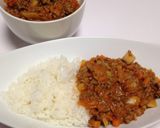 トマト消費★野菜嫌いの為のハンバーグ味丼作り方6写真