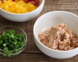 夏野菜とツナで緑のネバとろそうめん作り方1写真