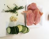 ズッキーニと鶏肉のハーブソテー作り方1写真