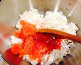 簡単おつまみ♪タラコ☆カッテージチーズ作り方1写真