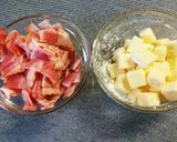 H.Bでチーズ＆ベーコン入りピザ食パン作り方1写真