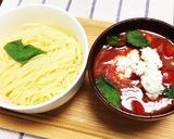 冷やしトマトつけ麺 バジルチキンのせ作り方9写真