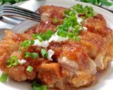 皮パリチキンステーキ♡ネギわさびソース作り方6写真