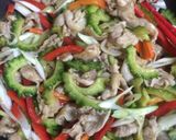 夏におすすめ＊ゴーヤ&豚肉の青椒肉絲作り方7写真