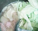 VCたっぷりキャベツとハムの豆乳スープ作り方5写真