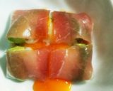 アボカドと生ハムと温泉卵の生春巻き作り方6写真