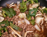 ひき肉とピーマンの麻婆風炒め☆作り方5写真