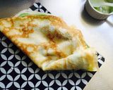 抹茶生地の簡単和風クレープ作り方4写真