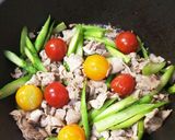 アスパラとミニトマトと豚肉炒めぽん酢和え作り方4写真