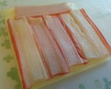 スライスチーズのカニかまサンド作り方1写真