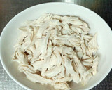 お手軽！ささみと貝割れの梅肉みぞれ和え作り方1写真