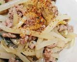 ひき肉ともやしのダシダ炒め作り方3写真