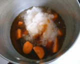 簡単　小松菜と　油揚げ　野菜の　おろし煮作り方4写真