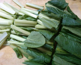 簡単　小松菜と　油揚げ　野菜の　おろし煮作り方2写真