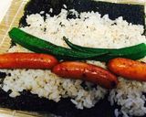 ☆お弁当おもてなしにオクラウィンナー細巻作り方7写真