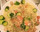 アンチョビパンチェッタ夏野菜の冷製パスタ作り方10写真