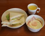 キャンプのごはん　サンドイッチ＆目玉焼き作り方4写真