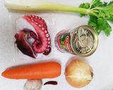 ☆タコと香味野菜のトマトパスタ☆作り方1写真