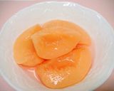 桃のコンポートで作るゼリー〈桃サイダー〉作り方1写真