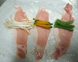 お弁当に簡単♪薄切りロースで3種野菜巻き作り方2写真