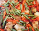ぺったんこハンバーグと野菜のロースト作り方4写真