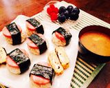 ボロニアソーセージで簡単！焼きおにぎり！作り方5写真