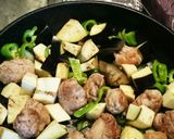 なんちゃって唐揚げとナスとピーマン炒め作り方6写真