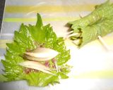 みょうがの梅しそ巻き揚げ作り方4写真