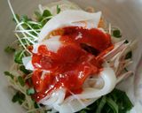 お酢で元気、野菜たっぷりヘルシー夏麺作り方3写真